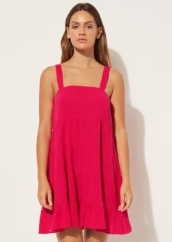 Vestido Corto con Volantes