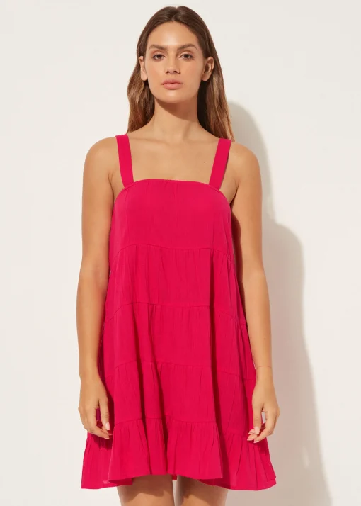 Vestido Corto con Volantes